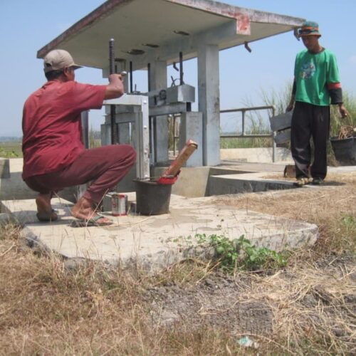 proyek dam colo barat area bonang sudah jadi